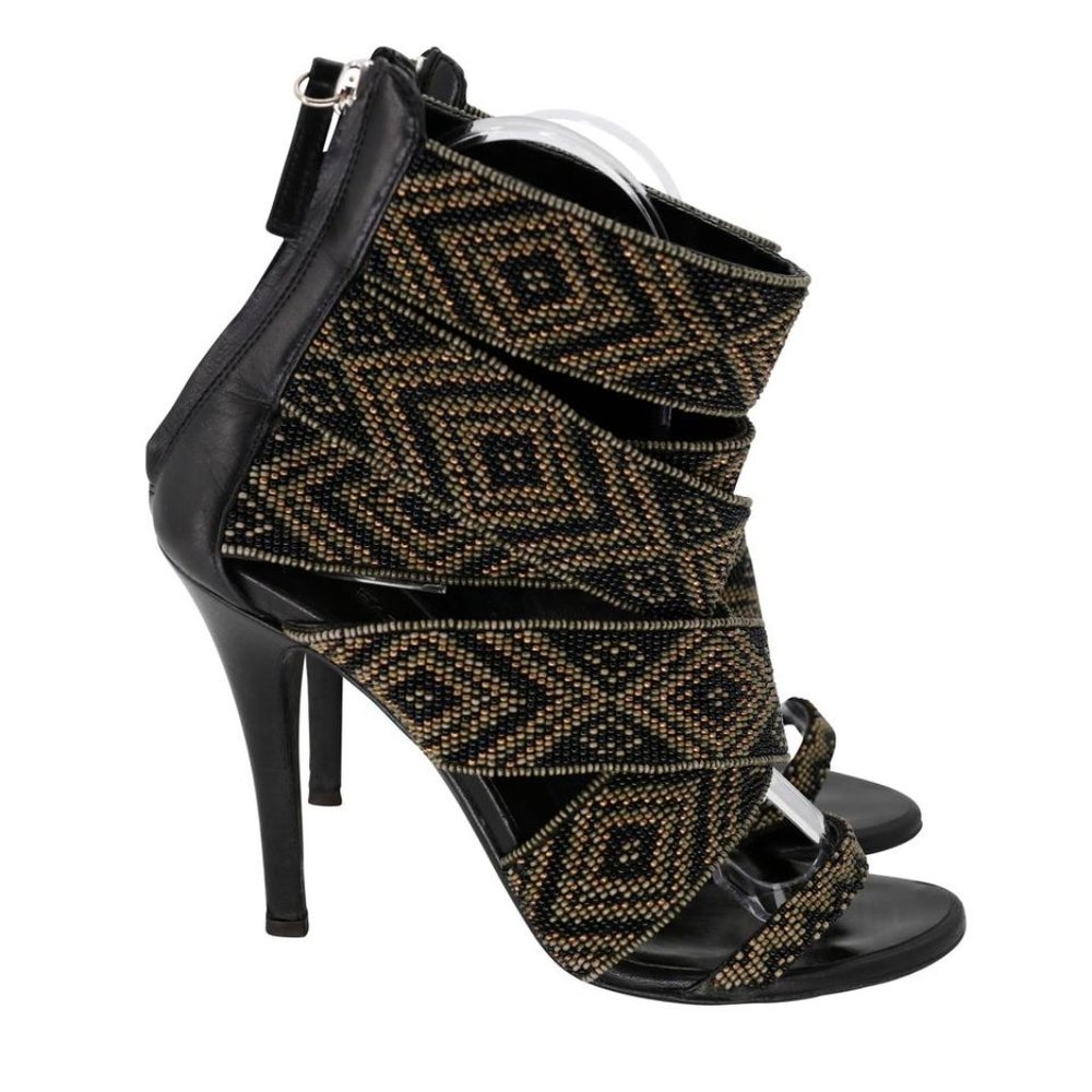 Balmain x H&M Runway Beaded 36.5 Gladiator Embroidered Heels BM-S06013P-0002